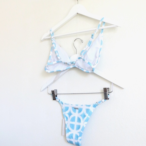 Kenny Flowers The Maldives Triangle Bikini Top & Brazilian Bikini Bottom Set XS - Picture 13 of 16